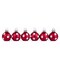 SET OF 6 Glass Christmas Ornaments Small Glass Bauble Ornaments, Red Polka Dot